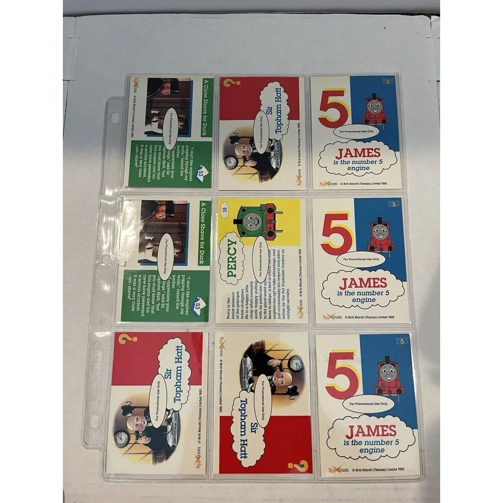 1993 Thomas the Tank Engine SpXtrum Promo Trading Cards 9 Card Lot RARE